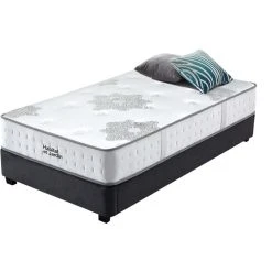 Budget ❤️ Habitat Et Jardin Matelas Ressorts Et à Mémoire De Forme Josey - 140 X 190 X 25 Cm - Blanc / Gris ⌛