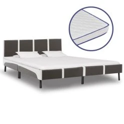 Sortie ???? VIDAXL Lit Et Matelas Mousse A Memoire De Forme Similicuir 180x200 Cm ????