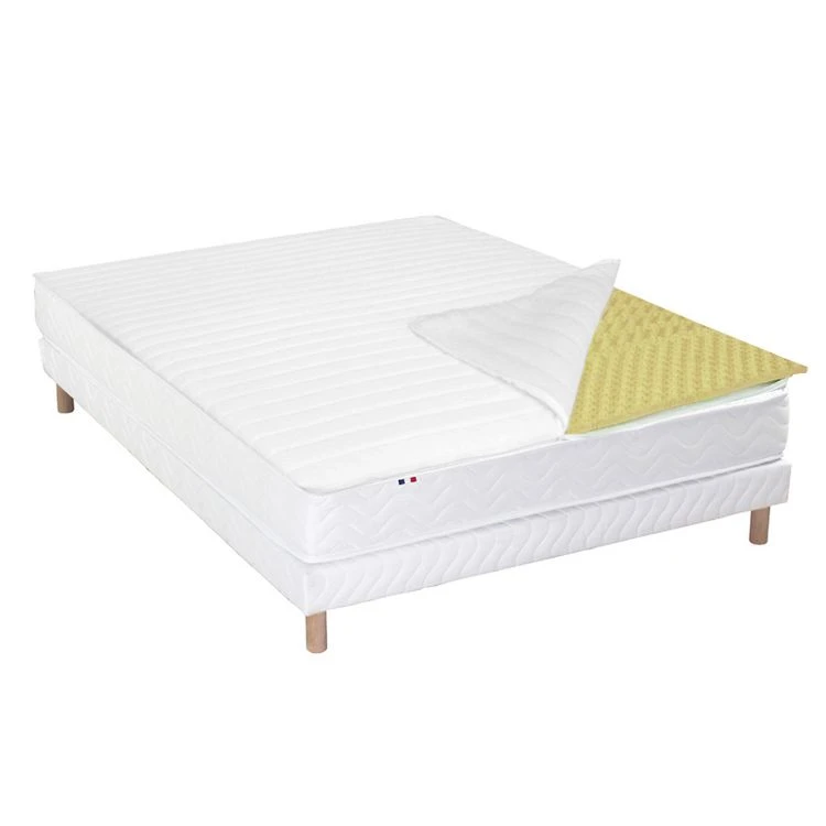 De gros ???? Surmatelas 7 Zones Mousse Haute Résilience 140x190 Cm ???? – Image 3